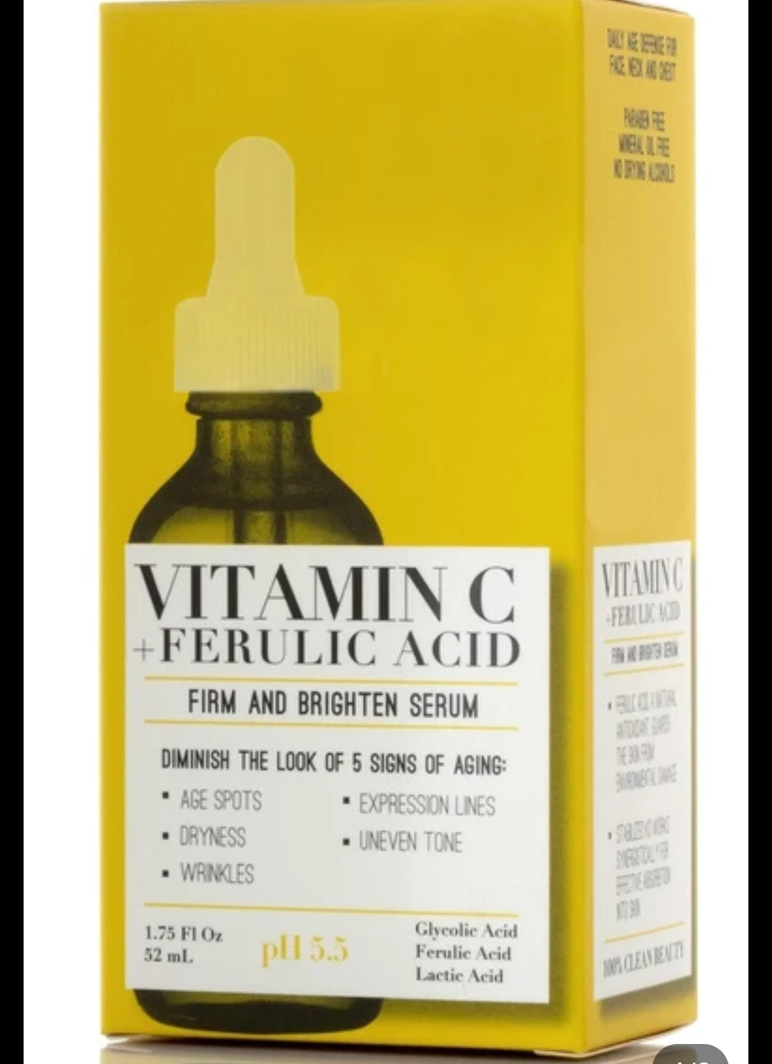 TUMERIC, VITAMI C , FERULIC ACID Facial Skin Care Booster, Wrinkles, & Fine Lines brightening and glow serum
