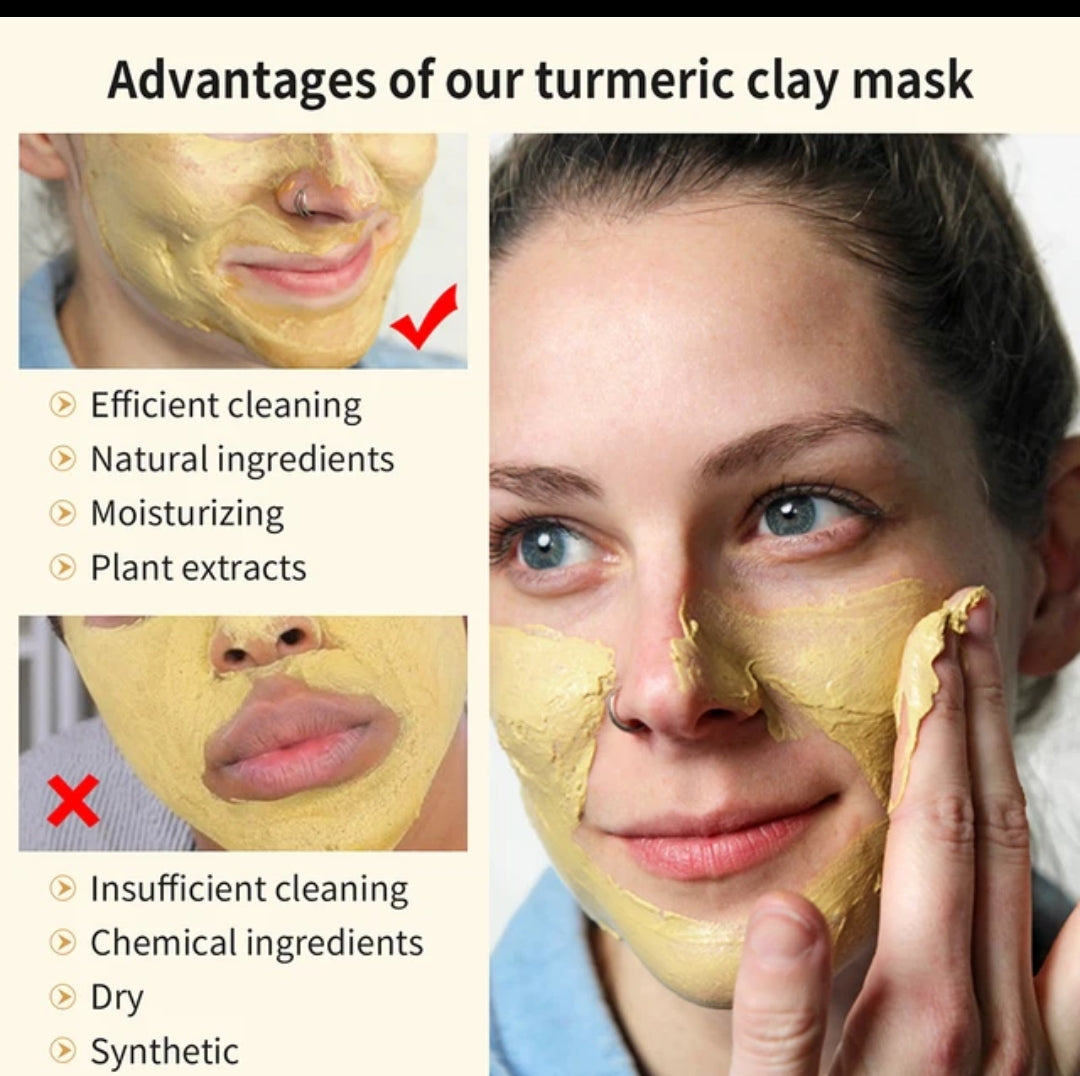 Turmeric Anti-aging, Anti-acne Beauty Care, Remove Blackheads Moisturizing Clay Mask