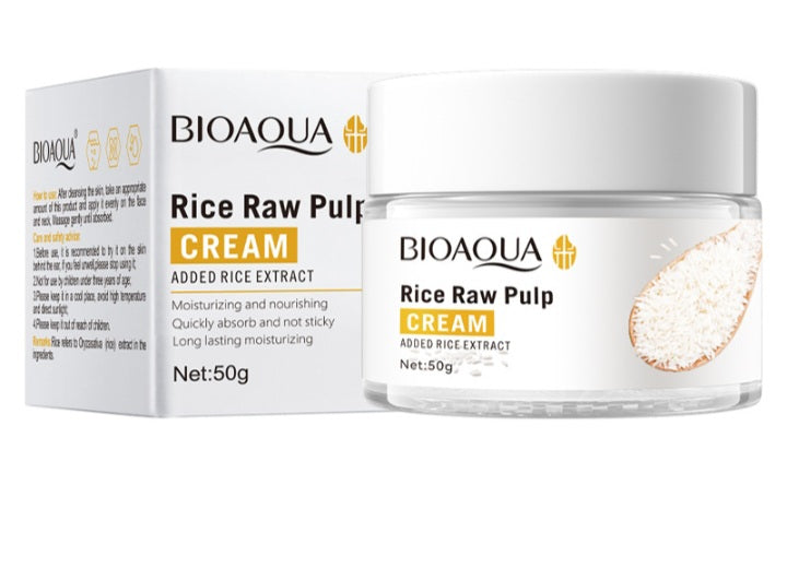 rice raw pulp rejuvenating Anti-aging , anti-acne ,moisturizing essence eye cream, face cream and serum set for a glowing radiant skin skin