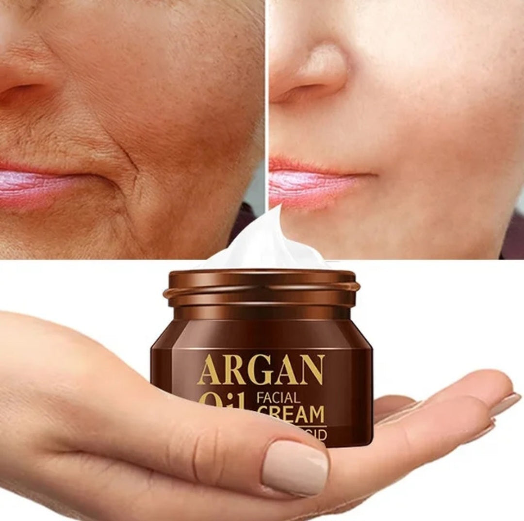 Argan Oil Facial Cream Hyaluronic Acid Deep Moisturizing Anti-Wrinkle Anti-Aging Repair Skin