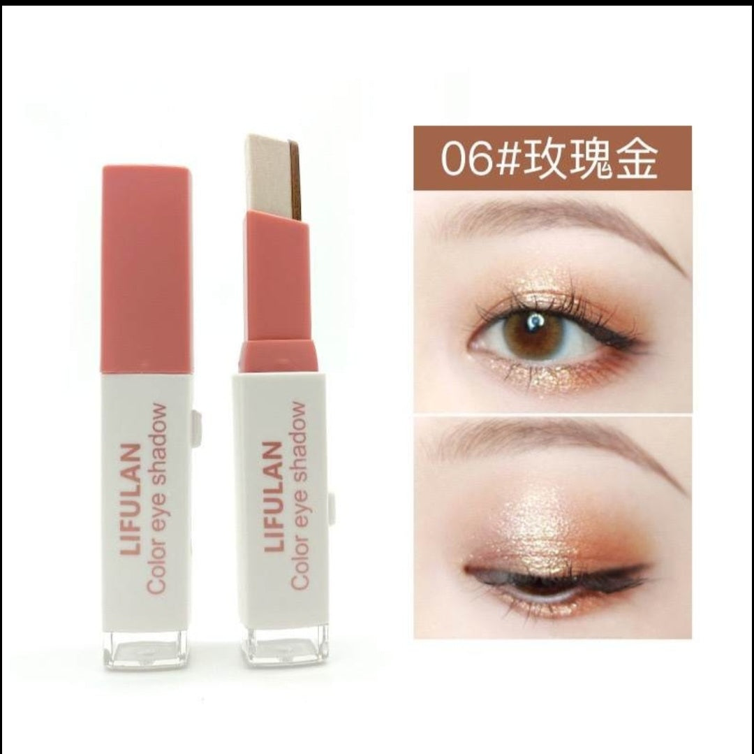Hot Selling 2 in 1 Color Eye Shadow Stick Matte Eyeshadow Makeup Waterproof Shimmer For Eyes