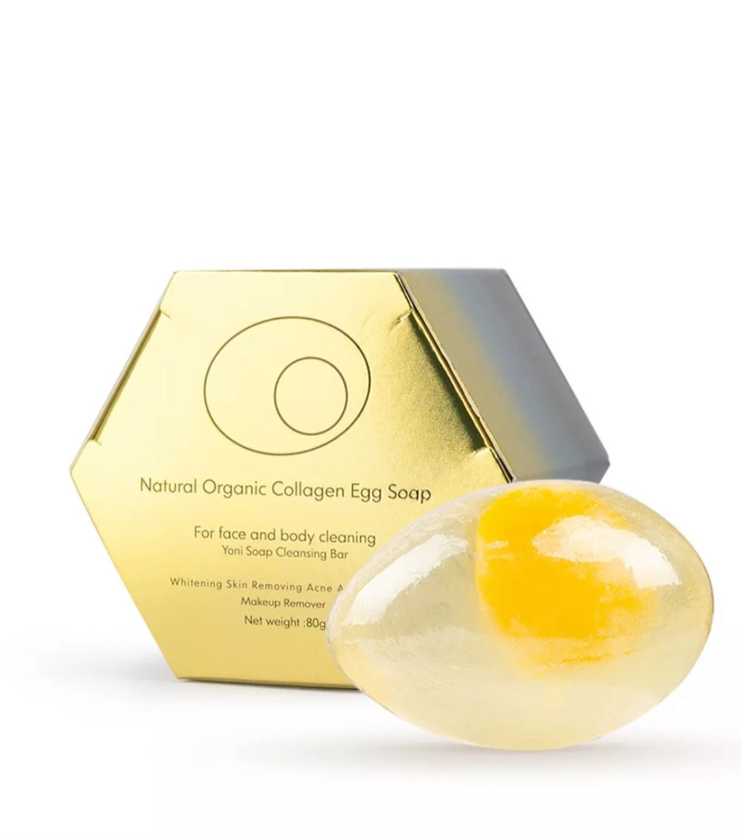 Natural Organic Collagen Soap Removal Pore Acne Egg Soap Brightening Moisturizing Cleansing Soap Bath Soap