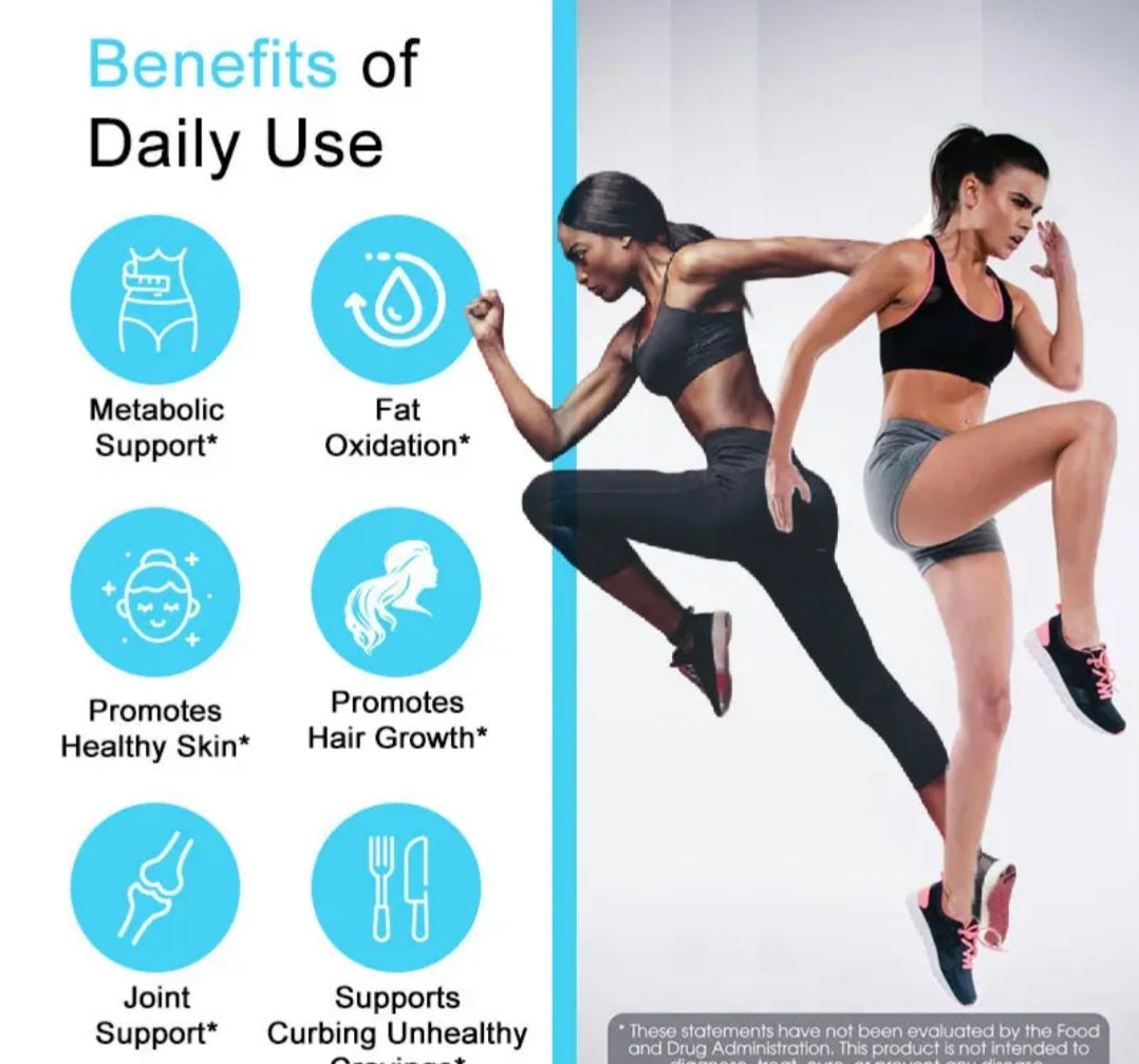 Multi COLLAGEN Power with BURN Metabolism Cellulite Control Healthy Skin Hair Nails Joints Bones Collagen Powder Burning