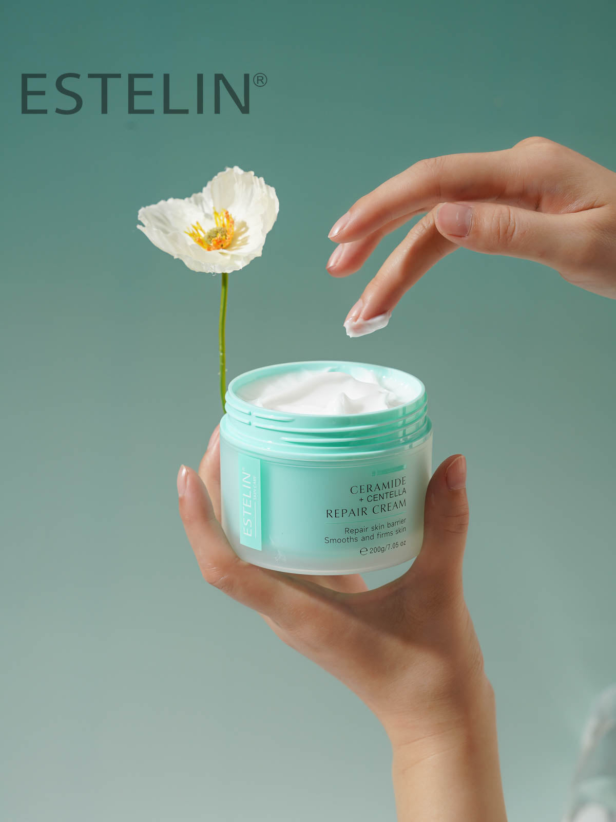 Skin Care Moisturizing Repairing Smoothing Firming Ceramide Centella Asiatica Face Cream 200g