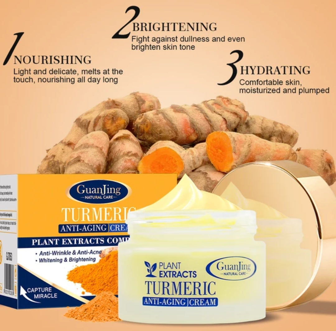 Natural Anti Aging, Anti-acne, moisturizing glowing Skincare Turmeric cream