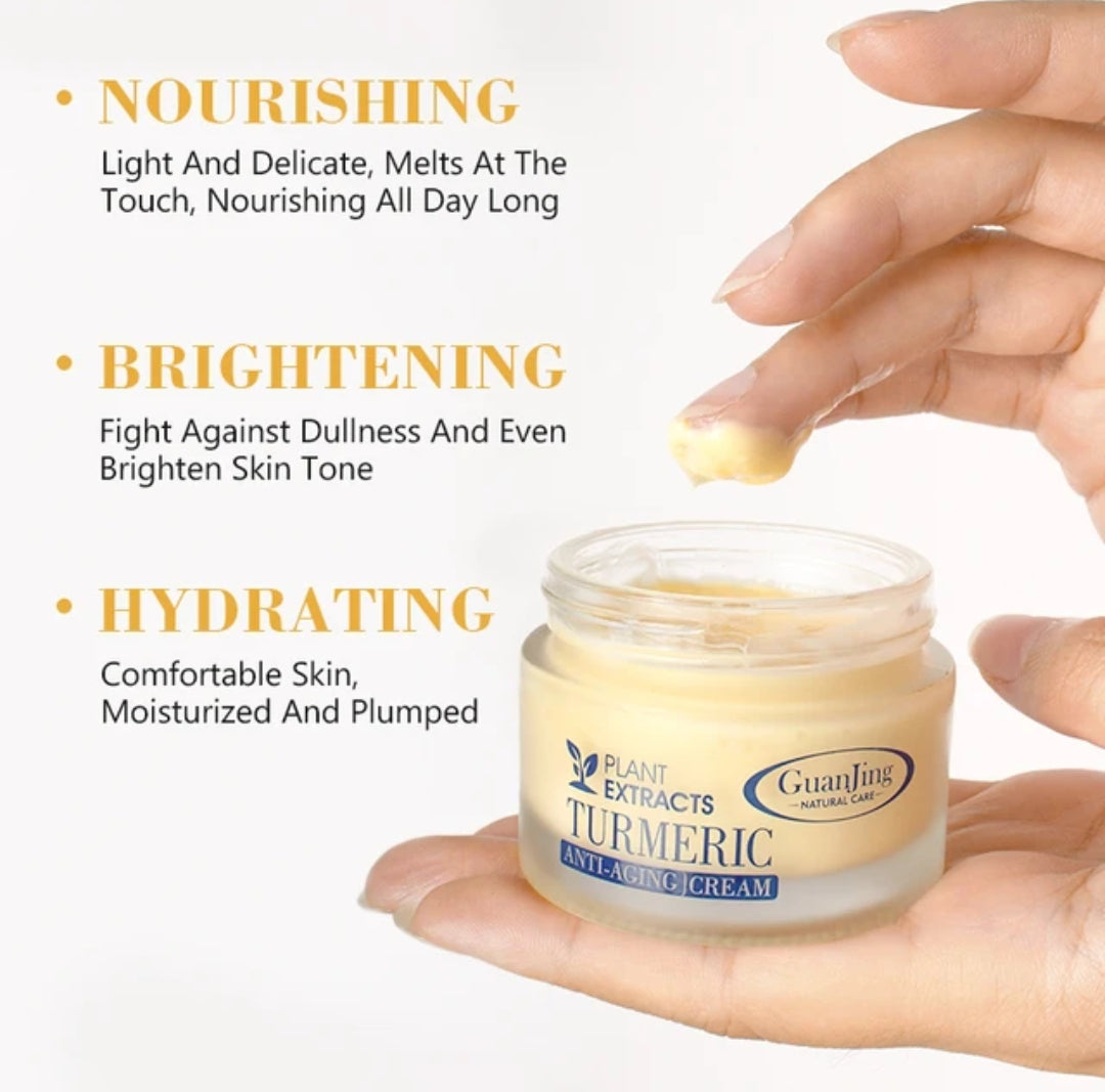 Natural Anti Aging, Anti-acne, moisturizing glowing Skincare Turmeric cream