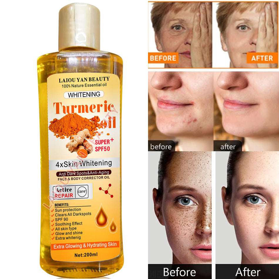 Natural Organic Anti Wrinkle Anti Acne, Soothing, Anti Aging Moisturizing, Turmeric Facial Serum Oil