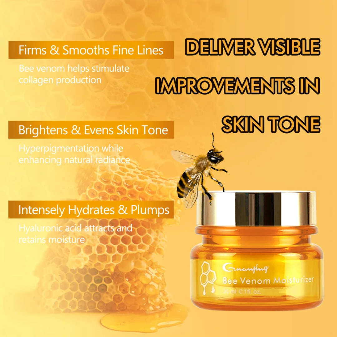 Bee Venom skin restoration cream, bee venom skin repair and therapy cream, natural bee venom skin treatment for all skin types