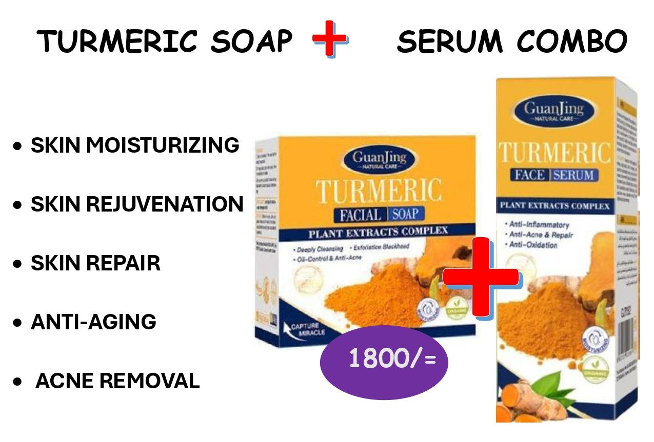 Turmeric soap Facial Serum Anti-aging,  Brightening, Moisturizing, Hydrating, Anti Acne, Oil Control and Shrink Pores