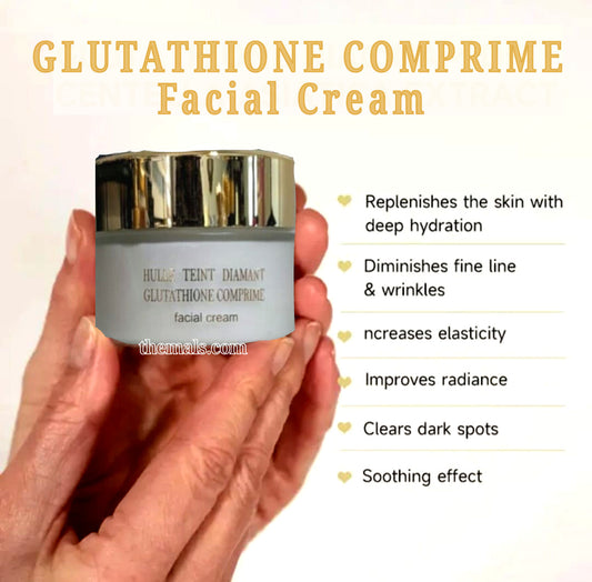 Glutathione Comprime Face Cream Skin Care,  moisturize , Reduces Fine Lines & Wrinkles,evens  skin tone ,