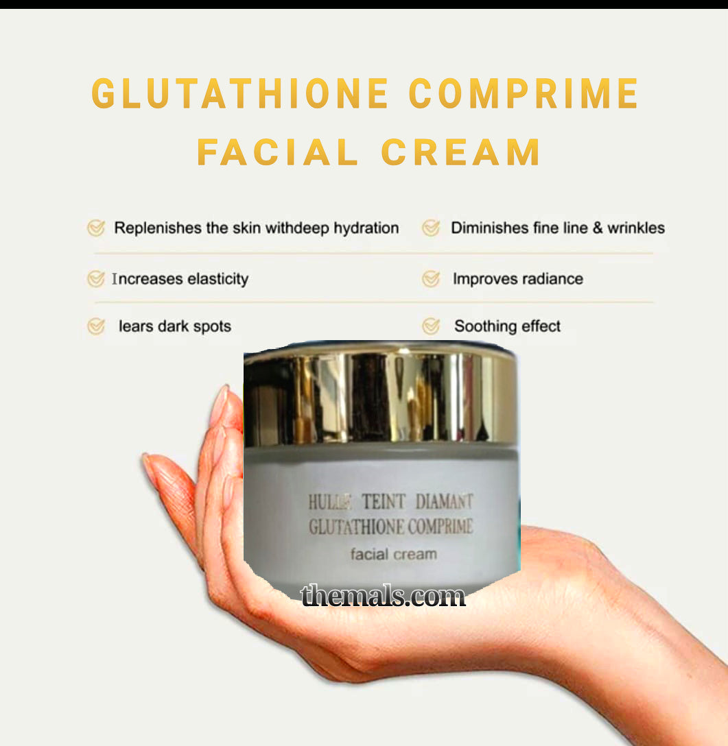 Glutathione Comprime Face Cream Skin Care,  moisturize , Reduces Fine Lines & Wrinkles,evens  skin tone ,