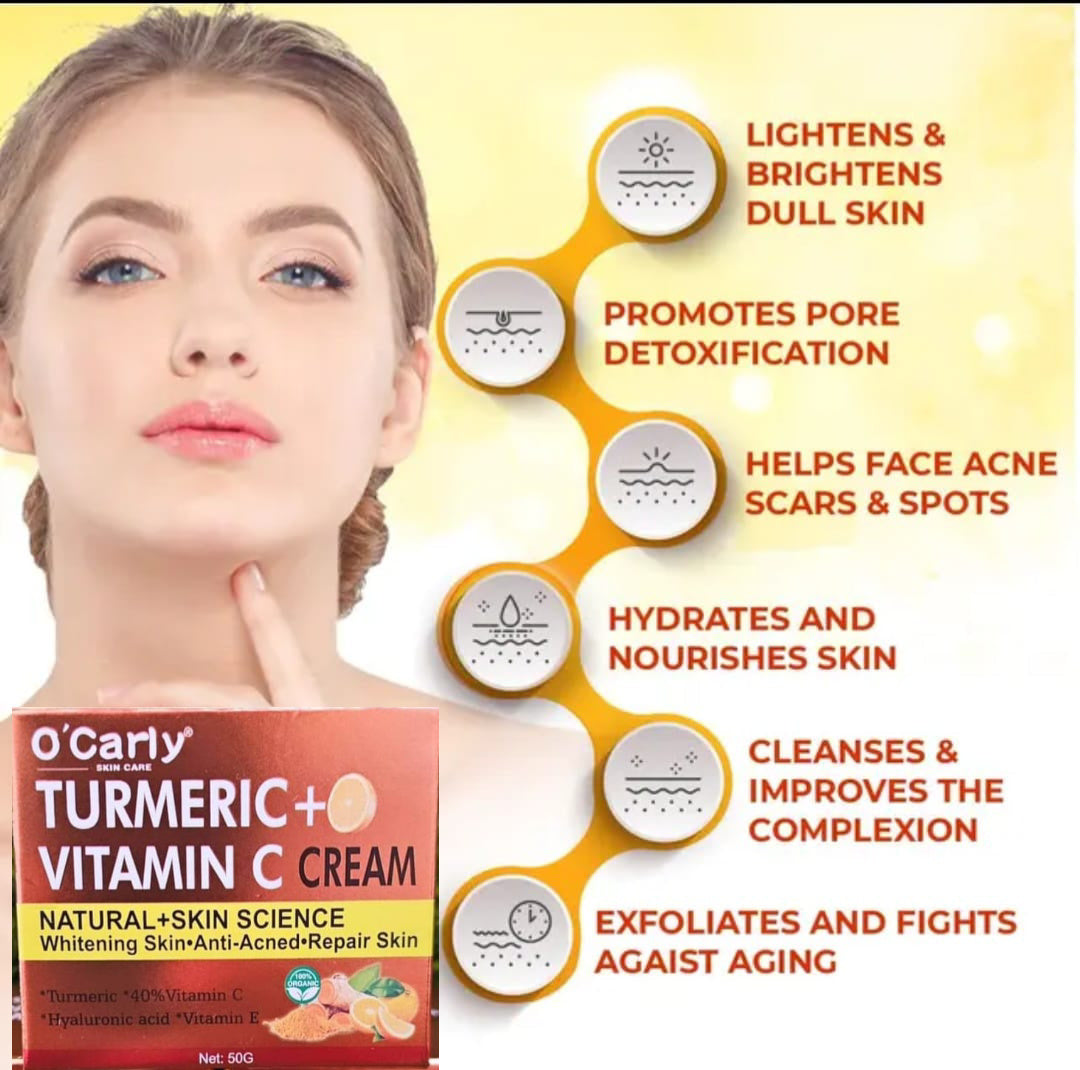 Tumeric, vitamin c face cream Moisturizer Anti-aging Hydration Skin firming,