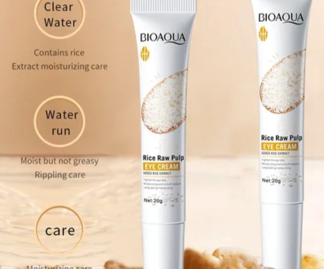 rice raw pulp rejuvenating Anti-aging , anti-acne ,moisturizing essence eye cream, face cream  and serum set for a glowing radiant skin skin