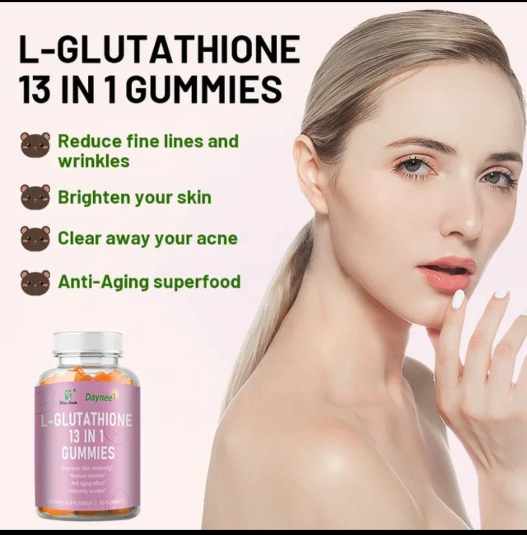 Anti-Aging Collagen Vitamins Boost Energy Immunity L-Glutathione Gummies 13 in 1 Compound Gummy Bears