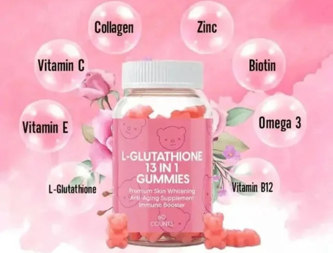 Anti-Aging Collagen Vitamins Boost Energy Immunity L-Glutathione Gummies 13 in 1 Compound Gummy Bears