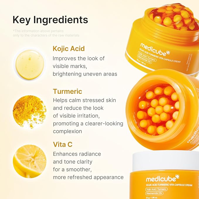 Medicube Kojic Acid Turmeric Brightening Capsule Cream & Serum Duo