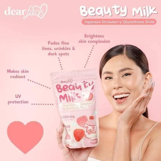 Beauty Milk & Bean Premium  Drink Strawberry Glutathione Drink)