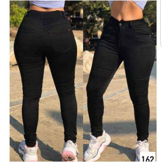 Hot sale custom women high waist skinny jeans trouser