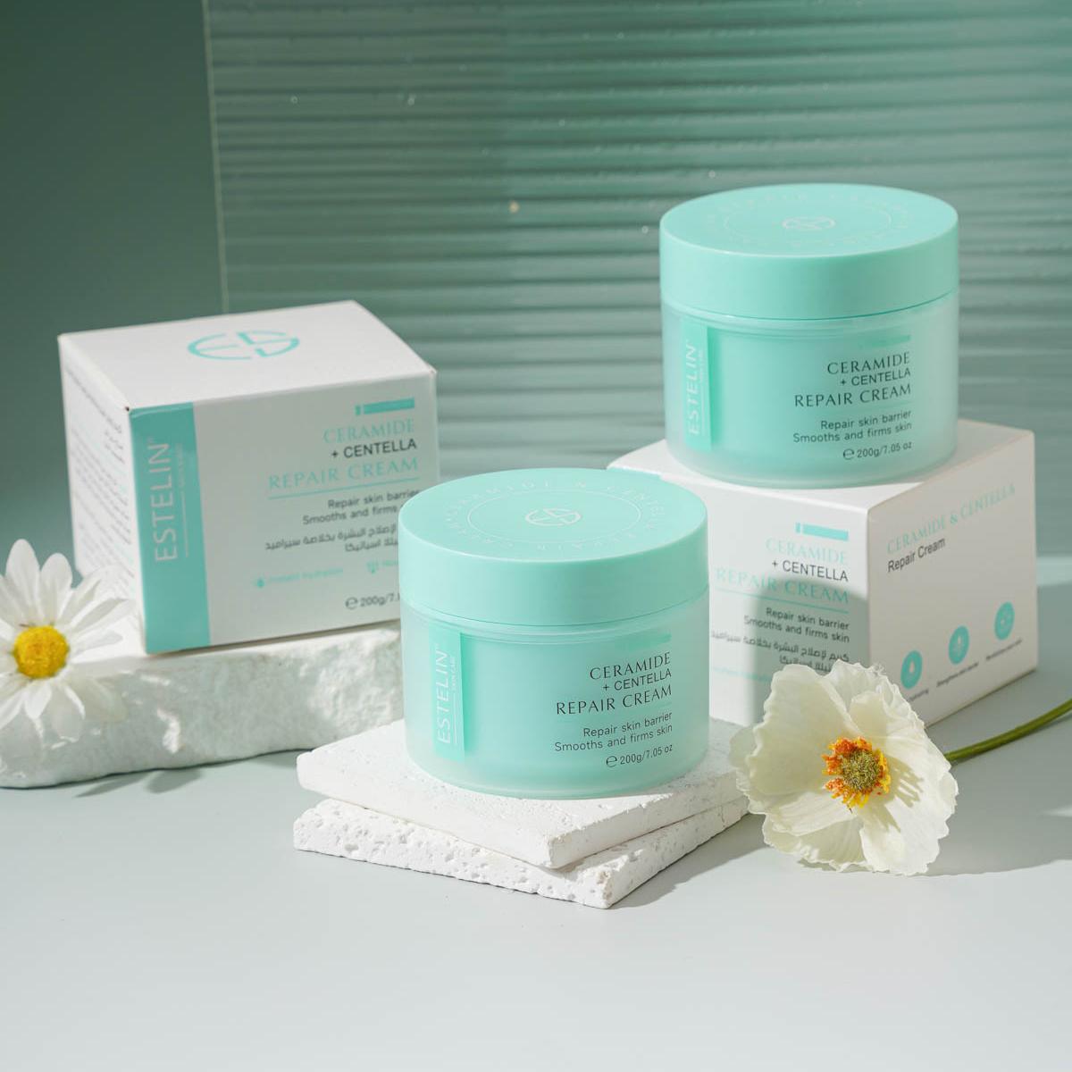 Skin Care Moisturizing Repairing Smoothing Firming Ceramide Centella Asiatica Face Cream 200g
