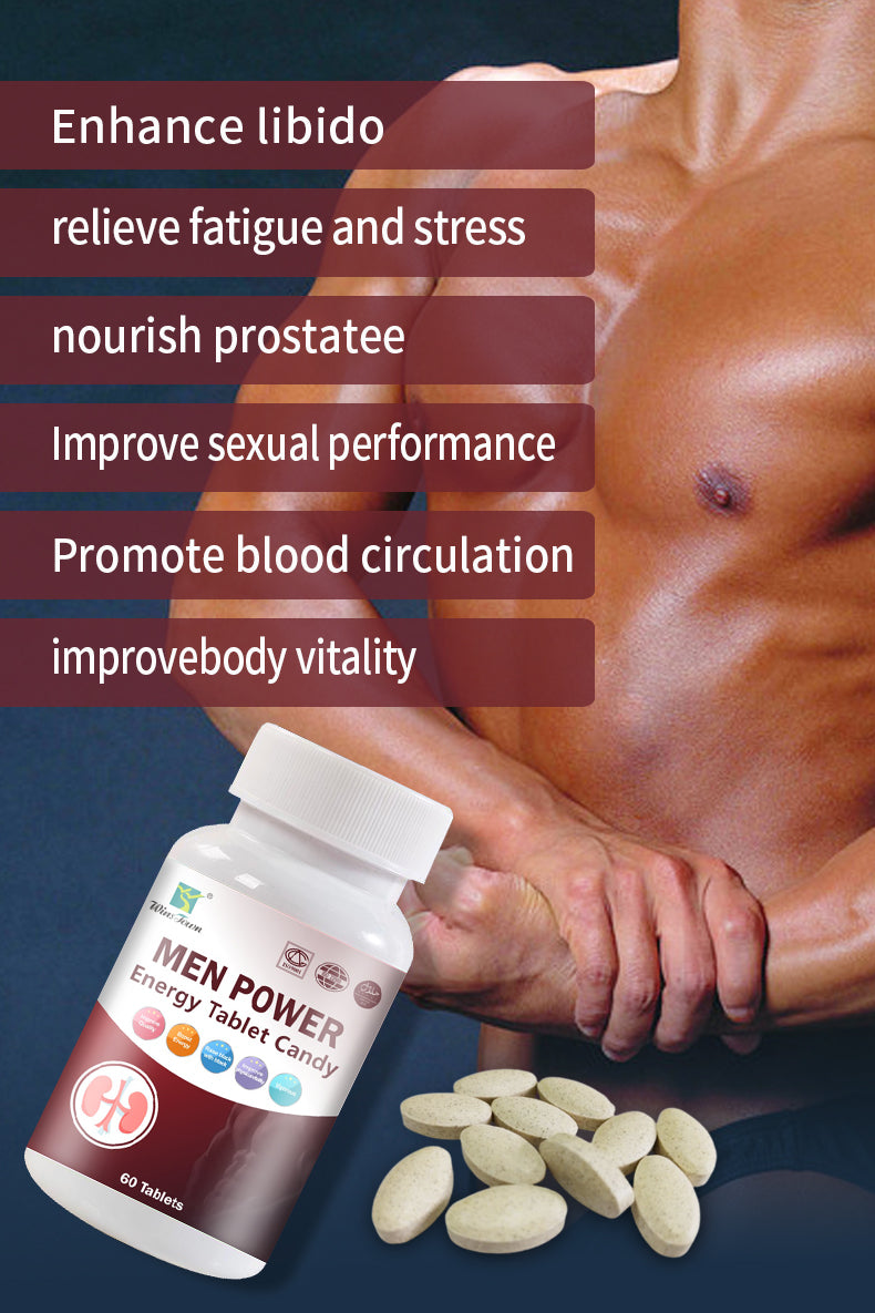 Men Power Energy Tablet Candy Man Vitality Pills Private Label Herbal Men's X-power Max Energy Maca
