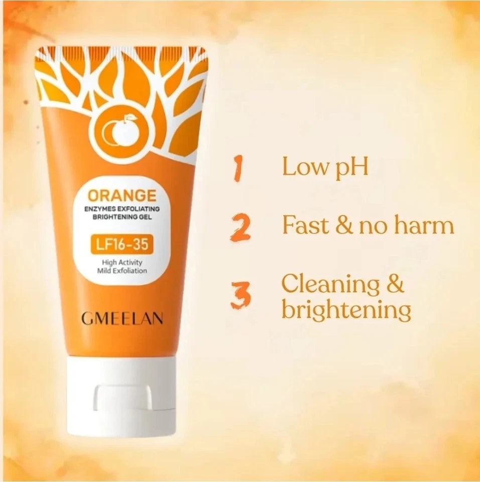 Orange Enzyme Gel 50g –Brightening Exfoliating Scrub Gentle Face  and Body