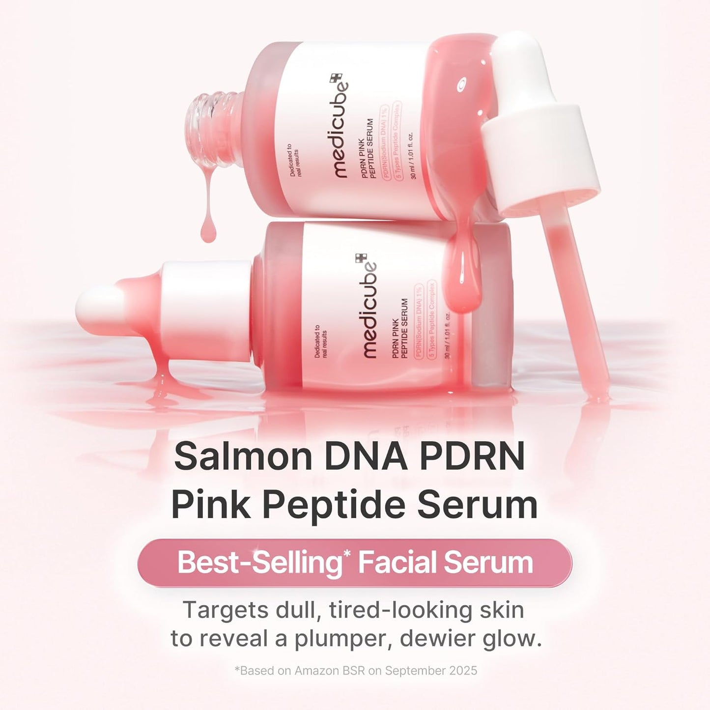 medicube Capsule Cream with Deep Vitamin C andPink Glow Serum with Peptides & Niacinamide for Hydration & Firm-Looking Skin | Uneven Tone Care | Korean Skincare, 1.01 fl. Oz
