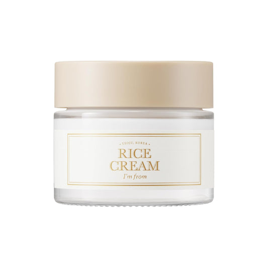 I'm from Rice Cream 1.69 Ounce, 41% Rice Bran Essence with Ceramide, Glowing Look, Improves Moisture Skin Barrier, Nourishes Deeply, Soothing to Even Out Skin Tone,