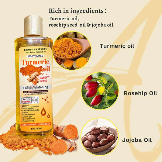 Natural Organic Anti Wrinkle Anti Acne, Soothing, Anti Aging Moisturizing, Turmeric Facial Serum Oil