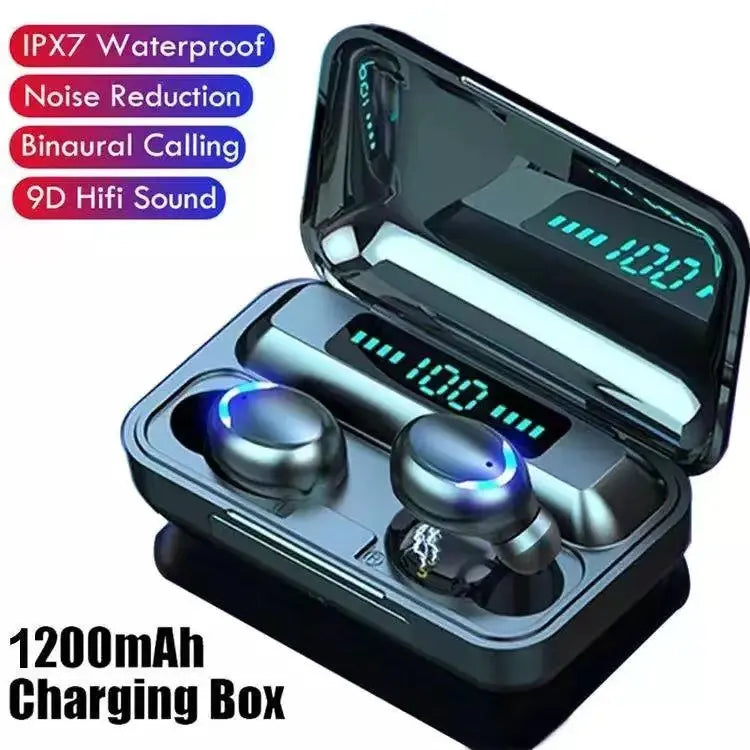 Generic TWS Bluetooth F9 Wireless Earphones With Charging Bank Stereo.